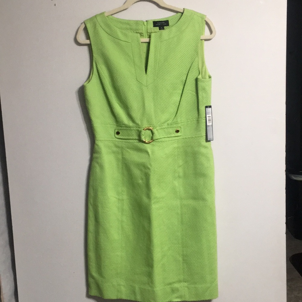 Tahari Lime Green Dress